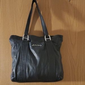 B Makowsky leather handbag tote